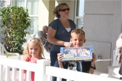 Here are Nichole and Her kids Owen holding his toys from the Space Center and Hanna and her gorgeous smile! Ethan I think was hiding somewhere :)