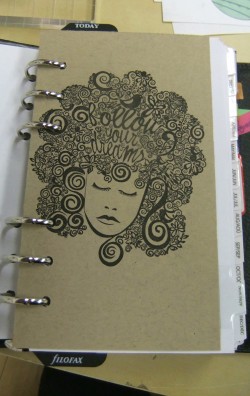 one of the first pages.. I LOVE her and the follow your dreams sentiment nestled in her hair.  MORE INSPIRATION!