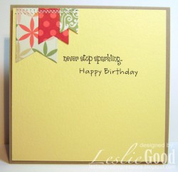 Here's the inside of Leslie's card