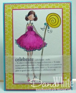 Uptown girl CLAUDIA loves CANDY and CELEBRATION definition block
