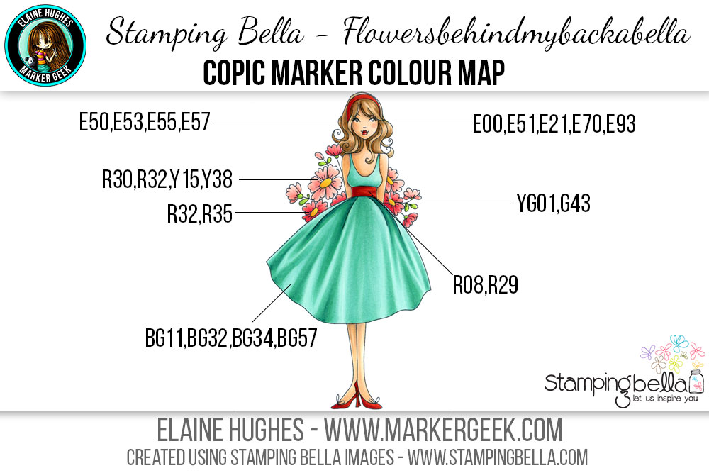 Stamping Bella Flowersbehindmybackabella Copic Colour Map by Marker Geek