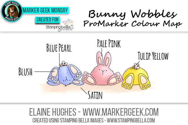 Stamping Bella Bunny Wobbles ProMarker Colour Map