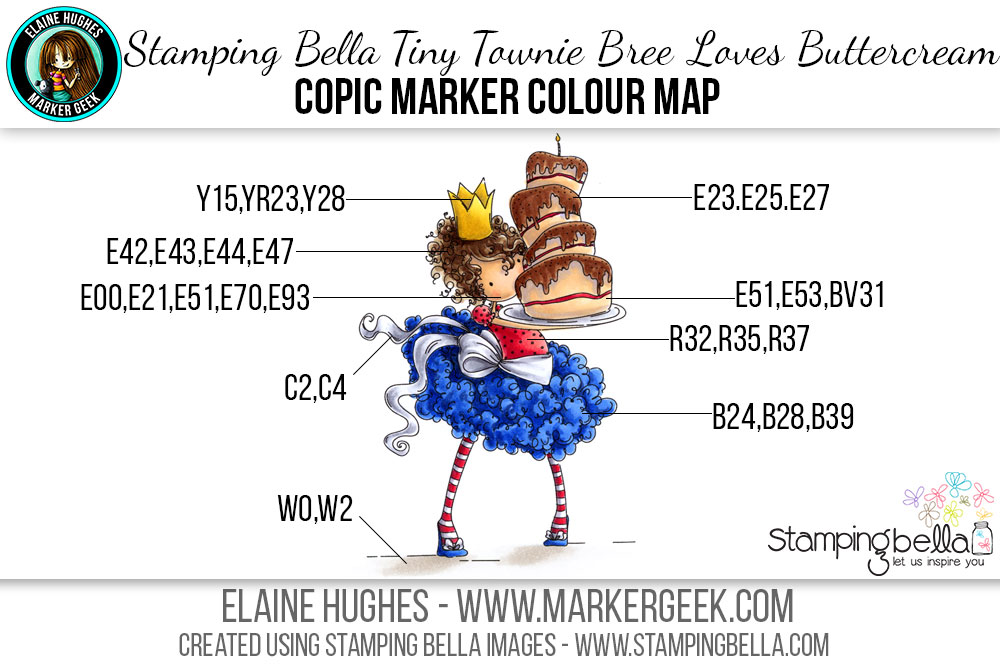 Stamping Bella Tiny Townie Bree Loves Buttercream Copic Colour Map by Marker Geek. Click through to read the article and watch a video!