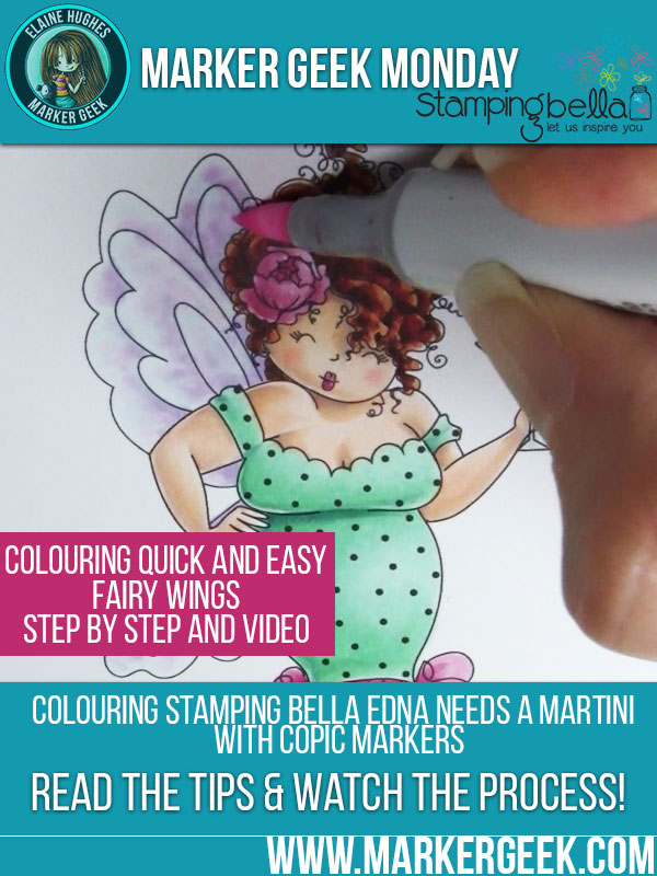 Marker Geek Monday Copic Colouring Quick and Easy Fairy Wings. Click through to see the step by step and watch a video!