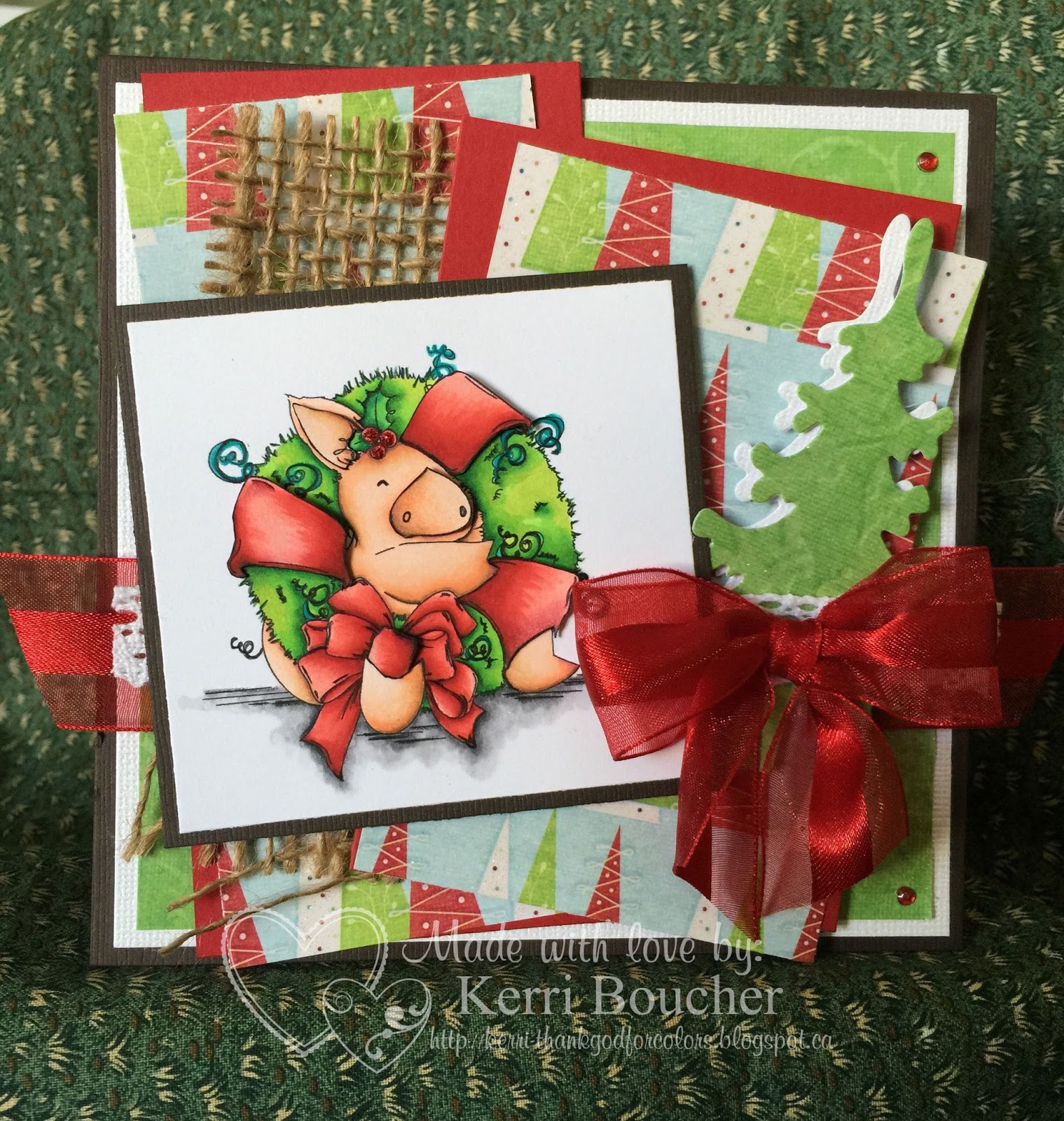 Stamping Bella Petunia loves Christmas rubber stamp. Click through for blog post with inspiration!
