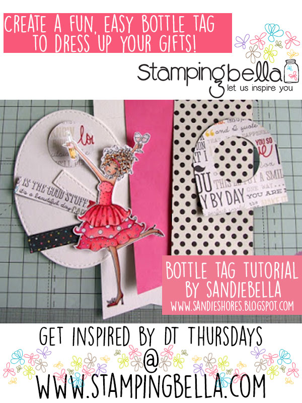 Fun and Easy Bottle Tag ft Stamping Bella Winobella. Click through to read the blog post for the step by step!