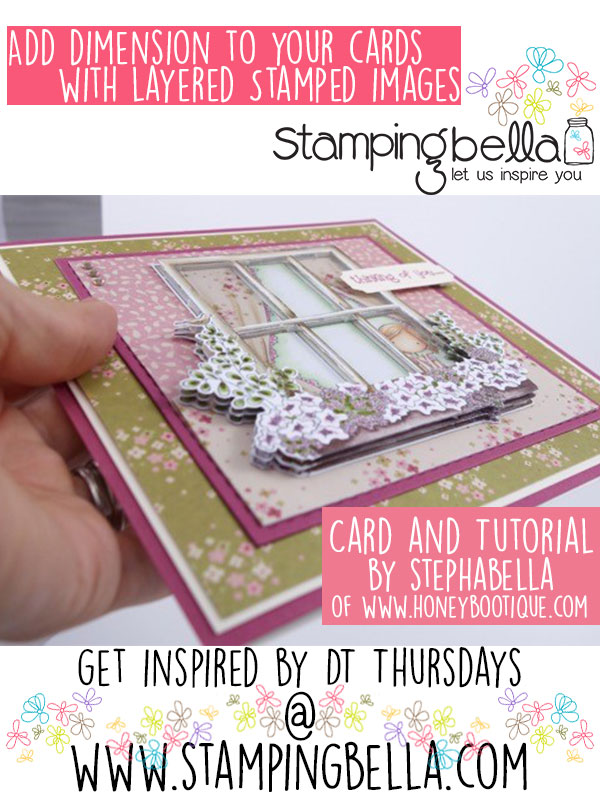 Stamping Bella DT Thursday with Stephabella - Dimensional Images Cardmaking Tutorial. Click through to read the tutorial!