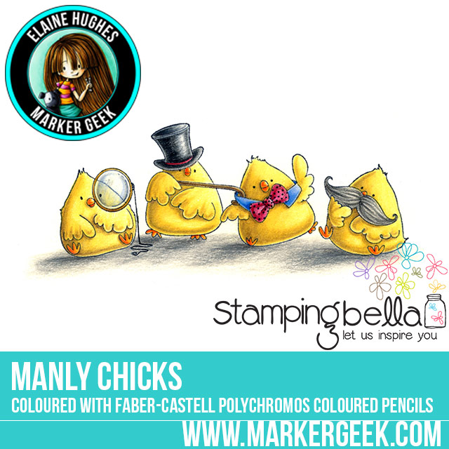 Marker Geek Monday - Choosing Paper for Coloured Pencils feat. Stamping Bella Manly Chicks. Click through to read the blog post and grab some colour combos!