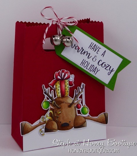 Stamping Bella HOLIDAY RELEASE -SNEAK PEEK DAY 4 -RUDOLPH with a PREZZIE ON TOP