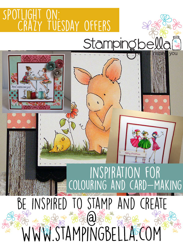 Stamping Bella Crazy Tuesday 2nd August 2016. Click through for blog post with inspiration!