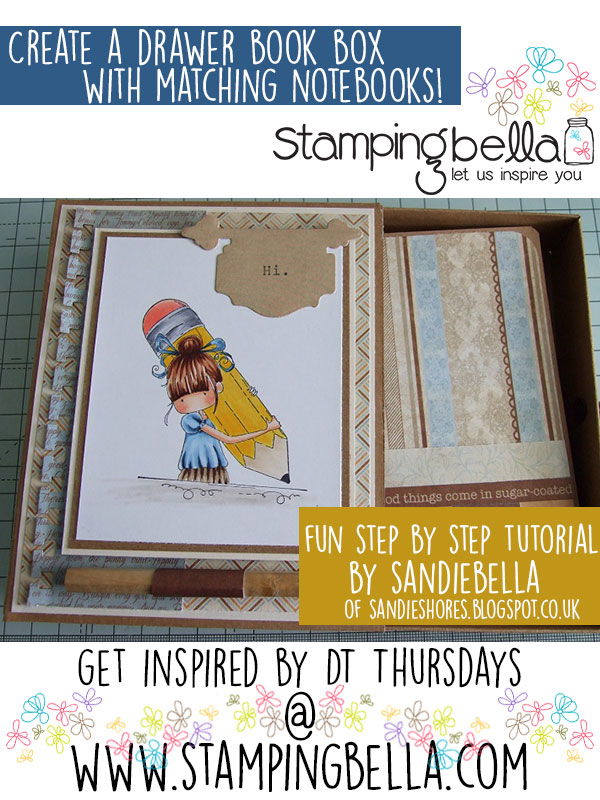 Design Team Thursday with Stamping Bella- Drawer Box and matching Notebook tutorial. Click through for a step by step guide with scoring info!