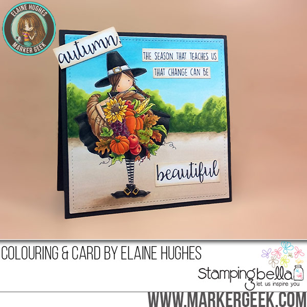 Stamping Bella Casey has a Cornucopia. Card by Elaine - Marker Geek. Click through to read the blog post and get colouring tips & tricks!