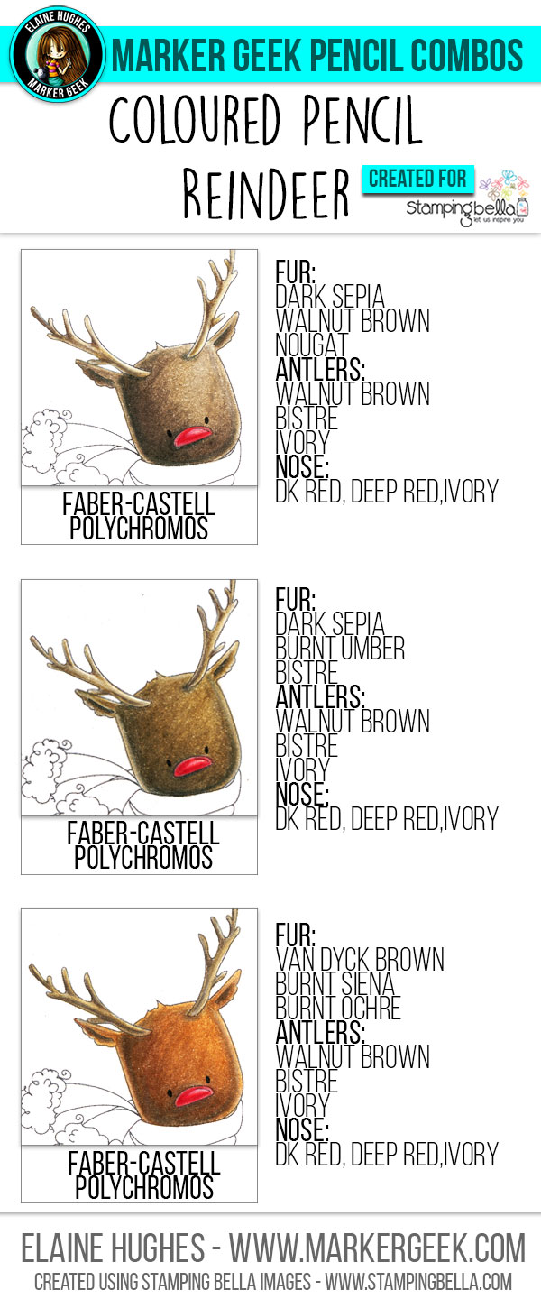 Marker Geek Monday - Colouring Reindeer with Coloured Pencils. Click through to read the blog post!