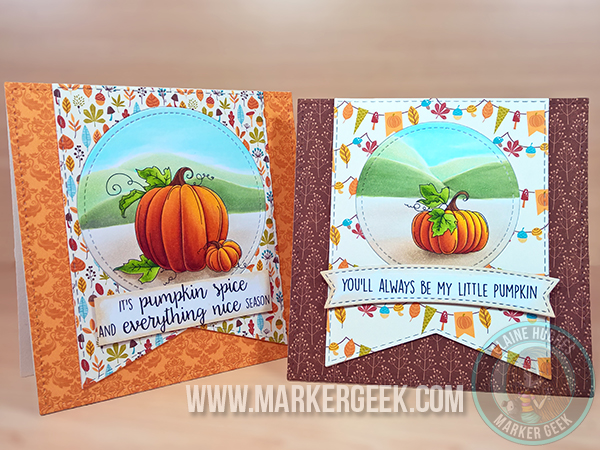 Marker Geek Monday - Copic Colour Combos for Stamping Bella Set of Pumpkins Stamp Set. Click through for a downloadable guide and colouring video!