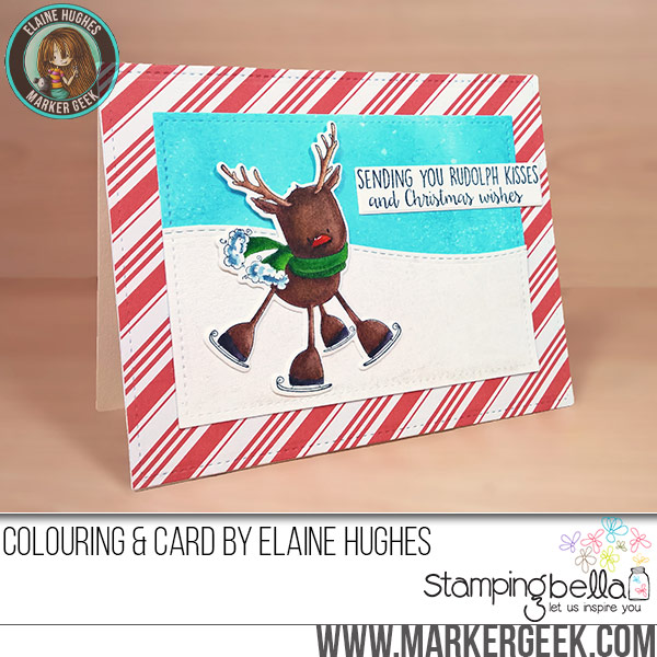 Marker Geek Monday: Colouring a Cute Reindeer Stamp using Zig Clean Color Real Brush Pens. Click through for the blog post and video!
