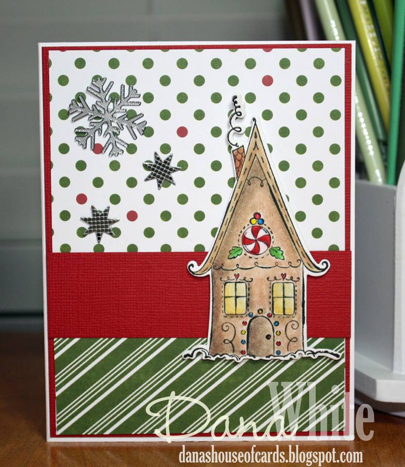 Bellarific Friday OCT. 14, 2016- GINGERBREAD HOUSE rubber stamp and cut it out die bundle