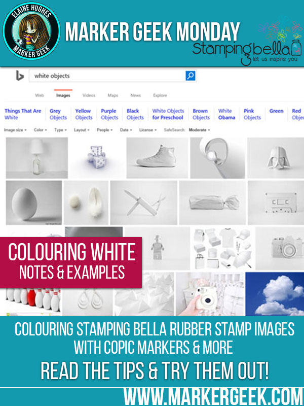 Marker Geek Monday at Stamping Bella: Tips for Colouring White. Click through for the blog post!