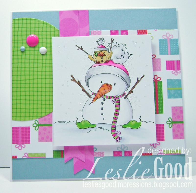 Bellarific Friday NOVEMBER 25-RUBBER STAMP USED:  SNOWMAN WITH A CHICK ON TOP