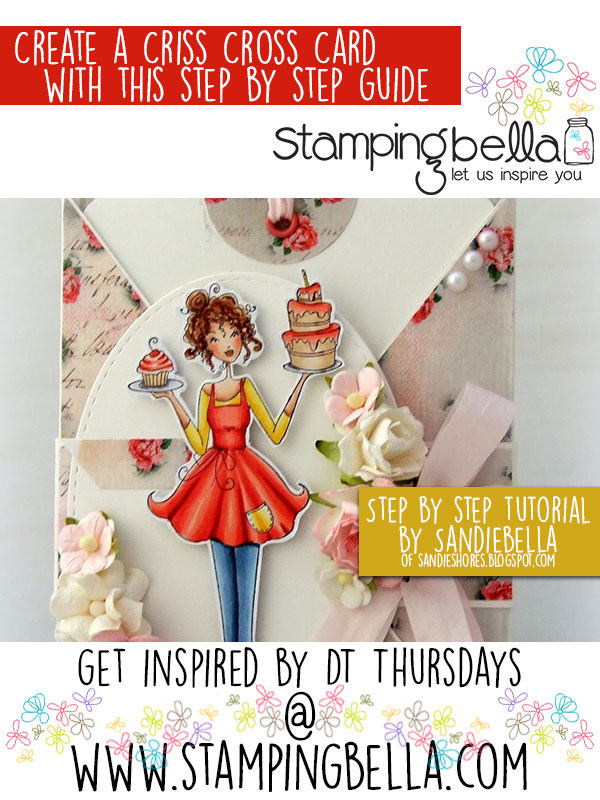 Stamping Bella - Create a Criss Cross Card with Sandiebella. Click through for the full step by step photo tutorial!