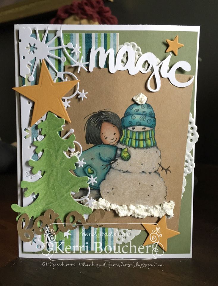 Bellarific Friday NOVEMBER 18th on Stamping Bella Blog-VALERIE WITH SNOWMAN RUBBER STAMP