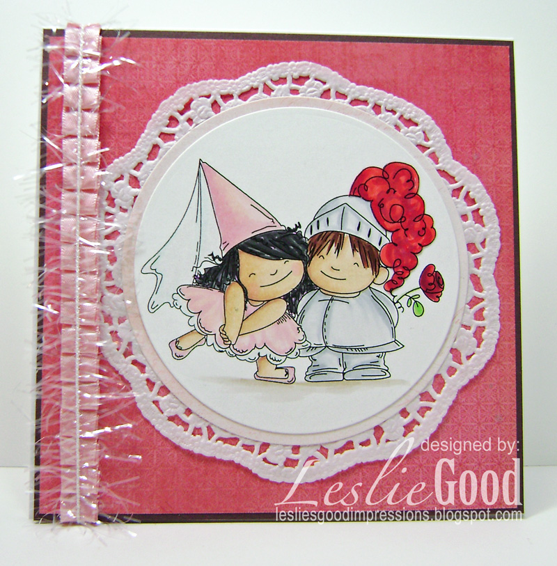 Stamping Bella JANUARY 2017 rubber stamp release-FAIRY TALE SQUIDGIES card by Leslie Good