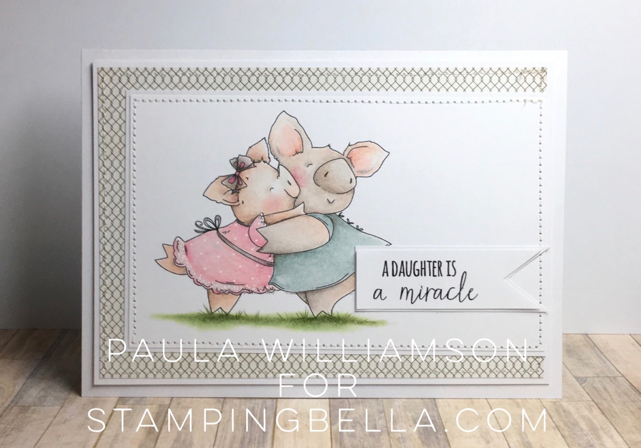 Stamping Bella JANUARY 2017 rubber stamp release- Petunia and her MIRACLE car by Paula Williamson