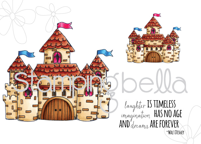Stamping Bella JANUARY 2017 rubber stamp release-SQUIDGY castle