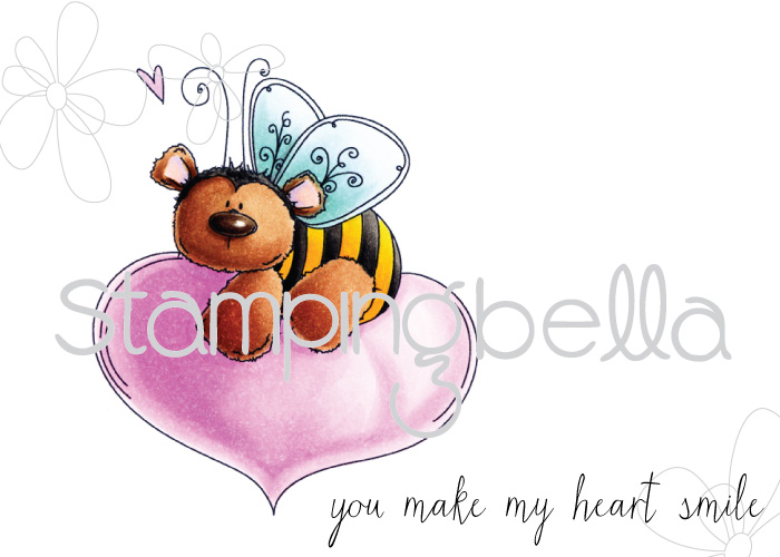 Stamping Bella JANUARY 2017 rubber stamp release- THE BEE AND THE HEART