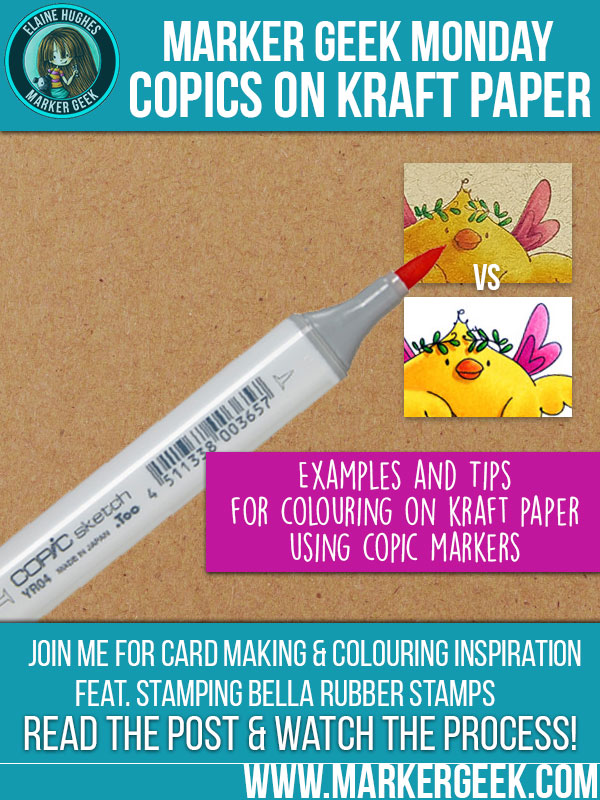 Marker Geek Monday - Colouring on Kraft using Copic Markers. Click through for examples and tips!