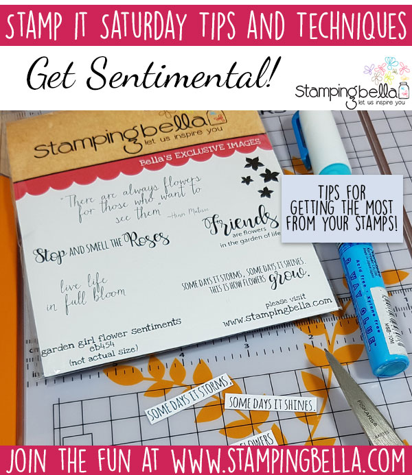 Stamping Bella Stamp It Saturday - Get Sentimental! Tips for getting the most from your sentiment stamps.