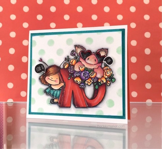 DESIGN TEAM THURSDAY-Kathy Racoosin uses XO SQUIDGIE RUBBER STAMP and PETUNIA'S IN LOVE RUBBER STAMP