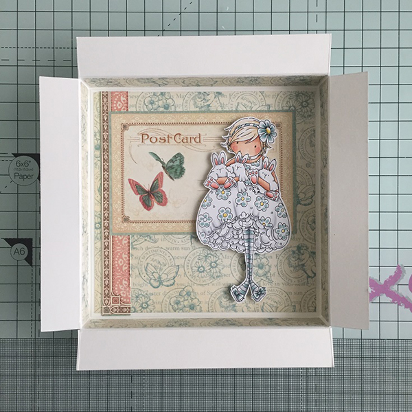 Stamping Bella DT Thursday Easter Shadow Box Step by Step with Sandiebella