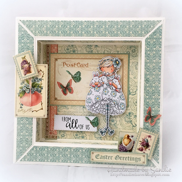 Stamping Bella DT Thursday Easter Shadow Box Step by Step with Sandiebella