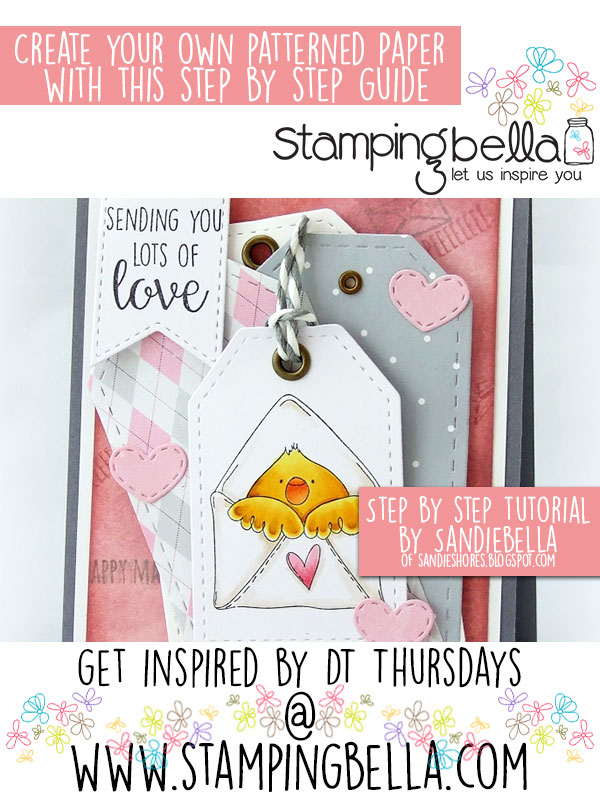 Stamping Bella DT Thursday: Create Your Own Patterned Papers with Sandiebella!