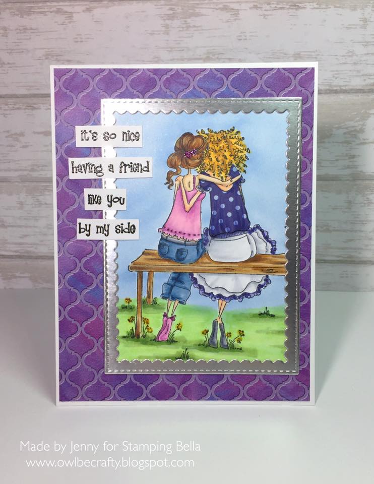 Bellarific Friday STAMP OF THE MONTH UPTOWN GIRLS BELINDA and BERNADETTE-card made by JENNY BORDEAUX