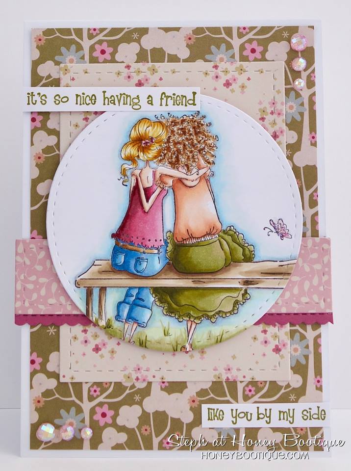 Bellarific Friday STAMP OF THE MONTH UPTOWN GIRLS BELINDA and BERNADETTE-card made by Stephanie Hill