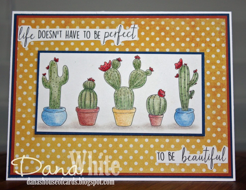 Stamping Bella Spring 2017 release -CACTI rubber stamp. CARD by DANA WHITE
