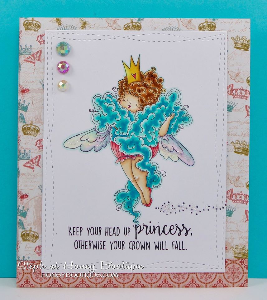 Stamping Bella BELLARIFIC FRIDAY - Rubber stamp used EDNA THE DIVA card by STEPHANIE HILL