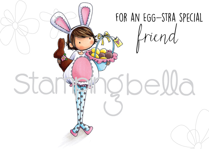 Stampingbella SPRING 2017 RELEASE- TINY TOWNIE ELLA loves EASTER RUBBER STAMP