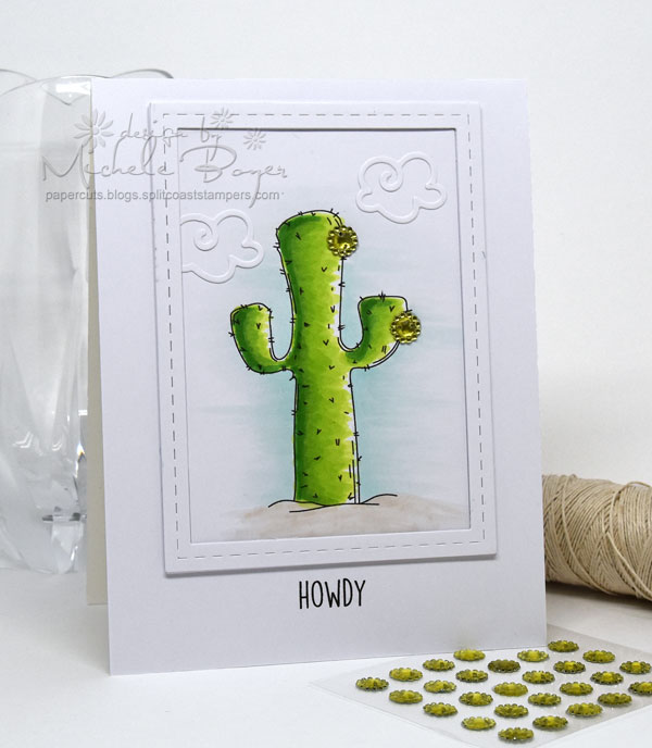 Stamping Bella Spring 2017 release - SQUIDGY CACTUS. Card by MICHELE BOYER