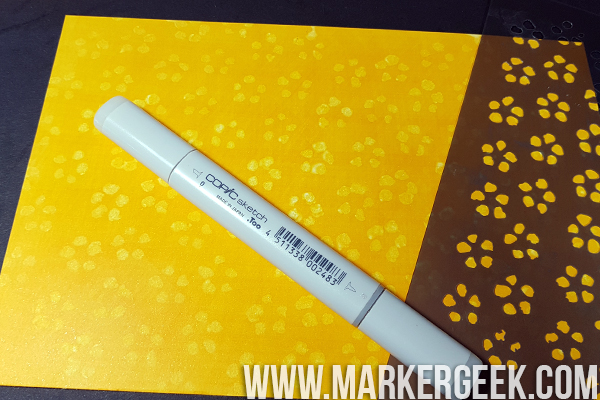 Stamping Bella Marker Geek Monday Copic Colorless Blender & Stencils for Backgrounds