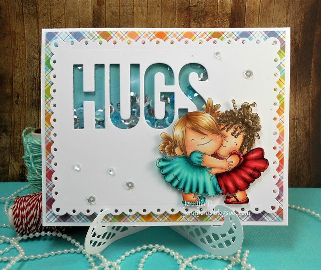 wonderful wednesdays with Stamping Bella- Rubber stamp used: HUGGY SQUIDGIES  card made by Jenny Dix