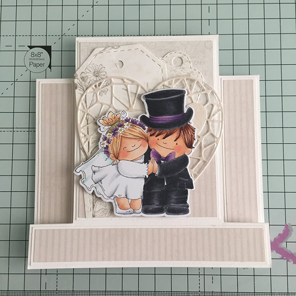Stamping Bella DT Thursday Create a Centre Step Wedding Card with Sandiebella