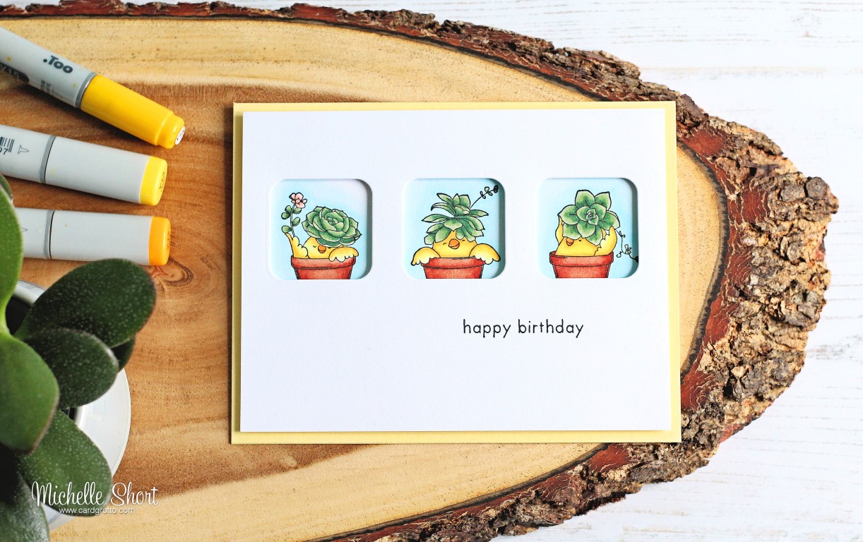 Wonderfuil wednesdays with Michelle Short- Rubber stamp used SUCCULENT CHICKS