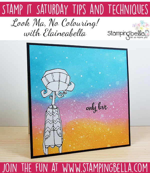 Stamping Bella Stamp It Saturday: Create a Bold Look with Bright Backgrounds & Uncoloured Images!