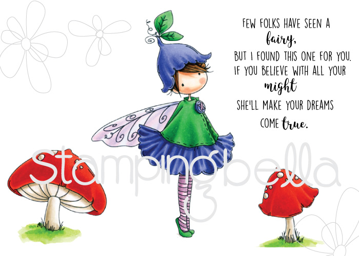 Stamping Bella SUMMER 2017 RELEASE- RUBBER STAMP : TINY TOWNIE FAIRY GARDEN FAIRY