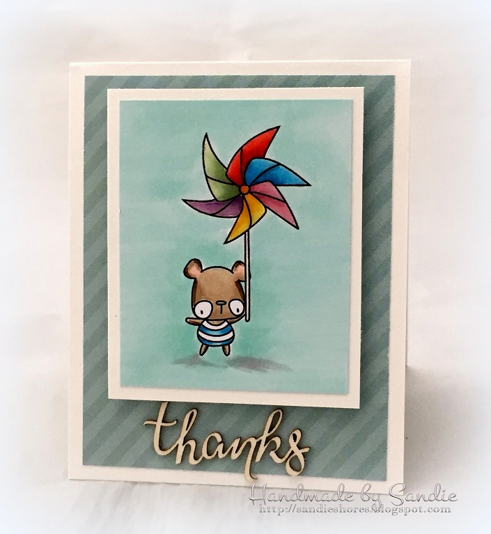 Stamping Bellar RELEASE PREVIEW SUMMER 2017- RUBBER STAMPS- THE LITTLES PINWHEEL SET card by SANDIE DUNNE