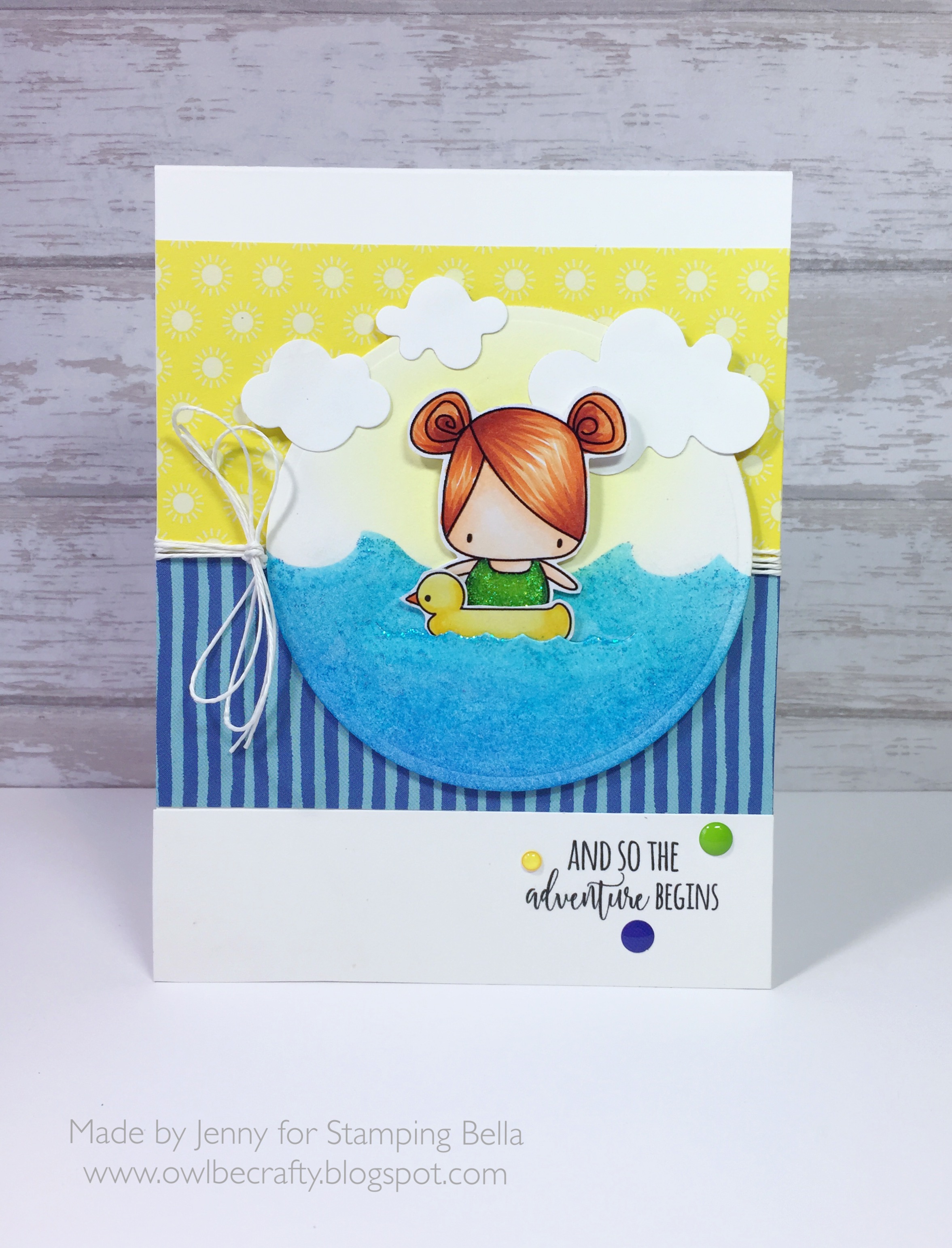Stamping Bellar RELEASE PREVIEW SUMMER 2017- RUBBER STAMPS- THE LITTLES SNORKEL SET card by JENNY BORDEAUX