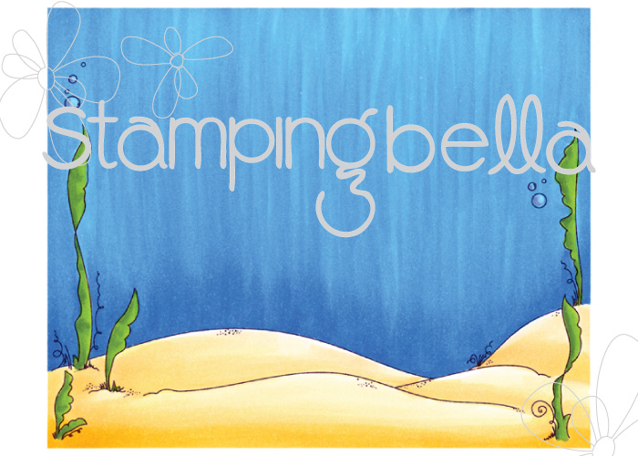 Stamping Bella SUMMER 2017 RELEASE- BEACH BACKDROP RUBBER STAMP