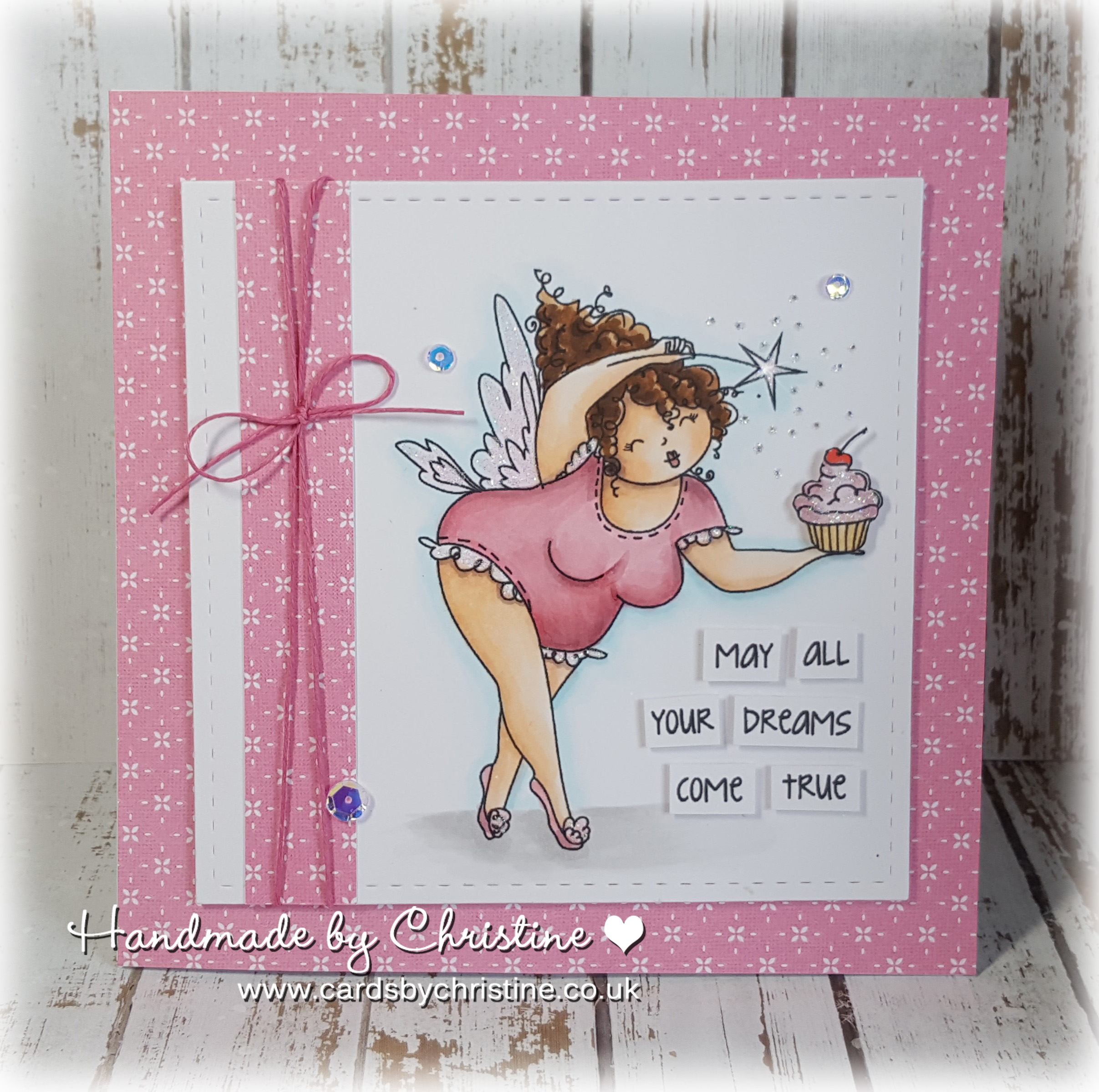 Stamping Bella SUMMER 2017 RELEASE: EDNA THE EVERYTHING FAIRY rubber stamps. Card by Christine Levison